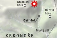 Mapa: Msto netst v Krkonoch