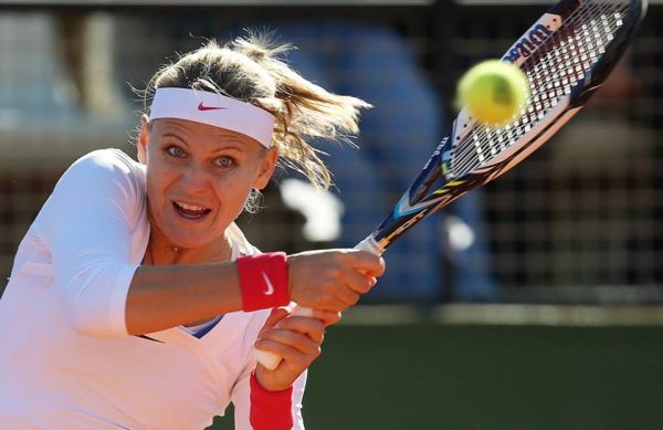 Lucie &Scaron;af&aacute;�ov&aacute; ve fedcupov&eacute; Seville