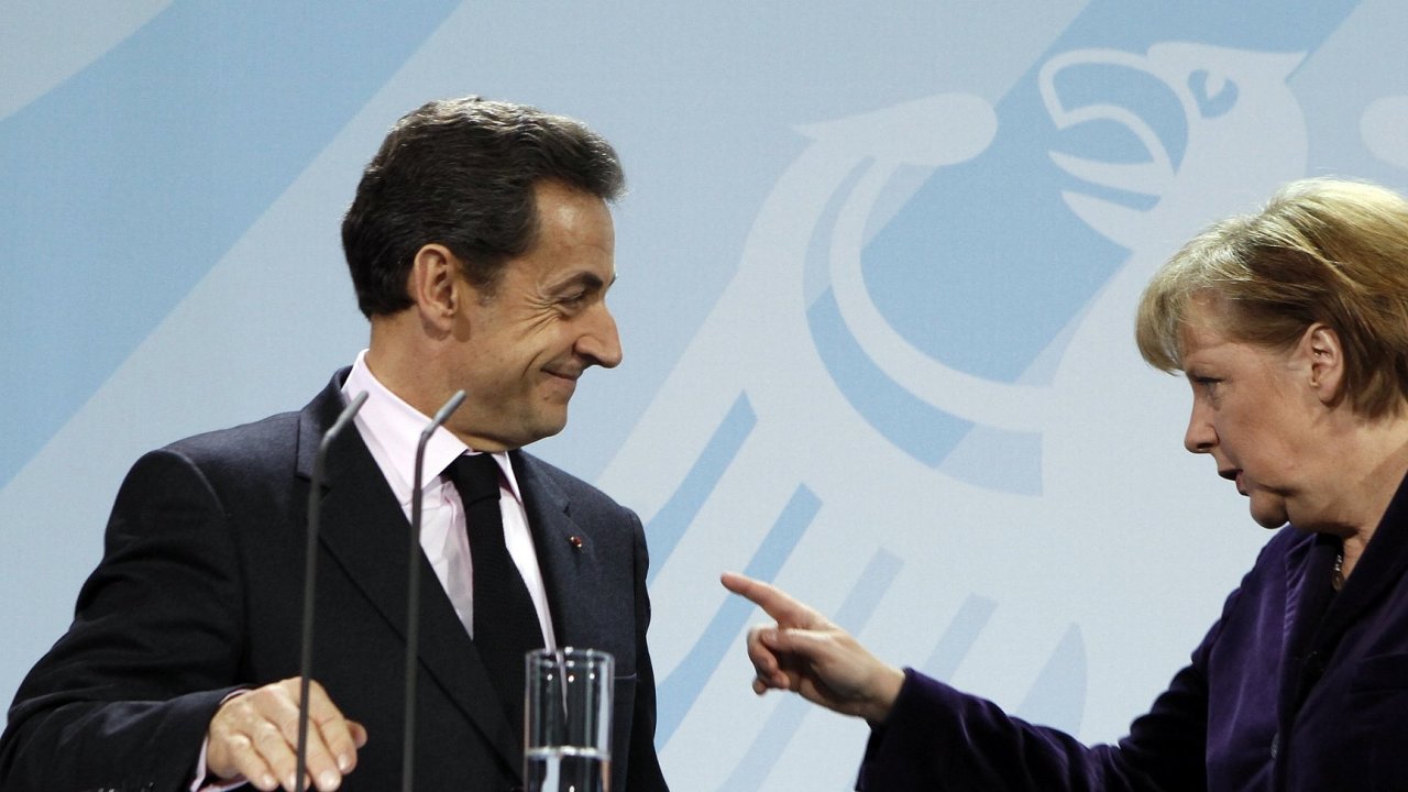 Nicolas Sarkozy a  Angela Merkelová