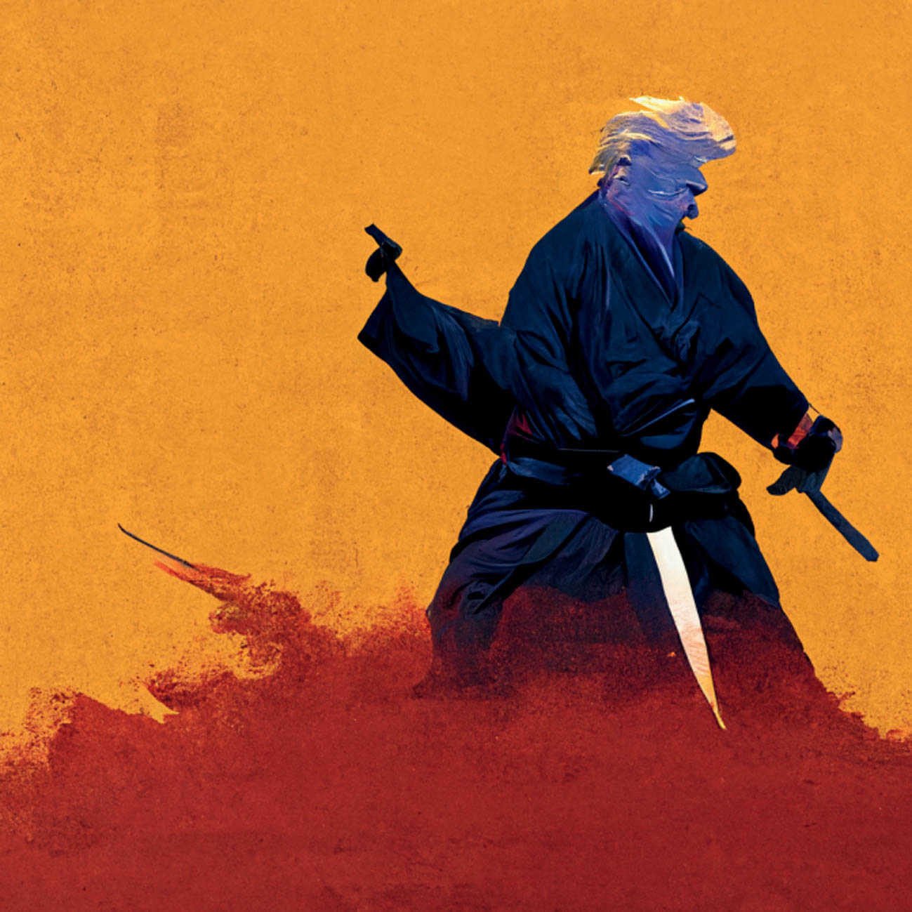 Donald Trump ninja, Mucha style