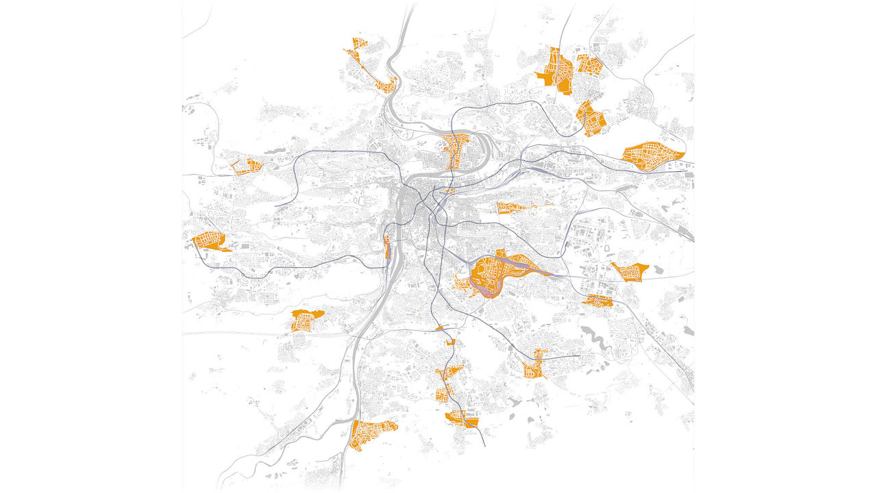 Mapa Prahy