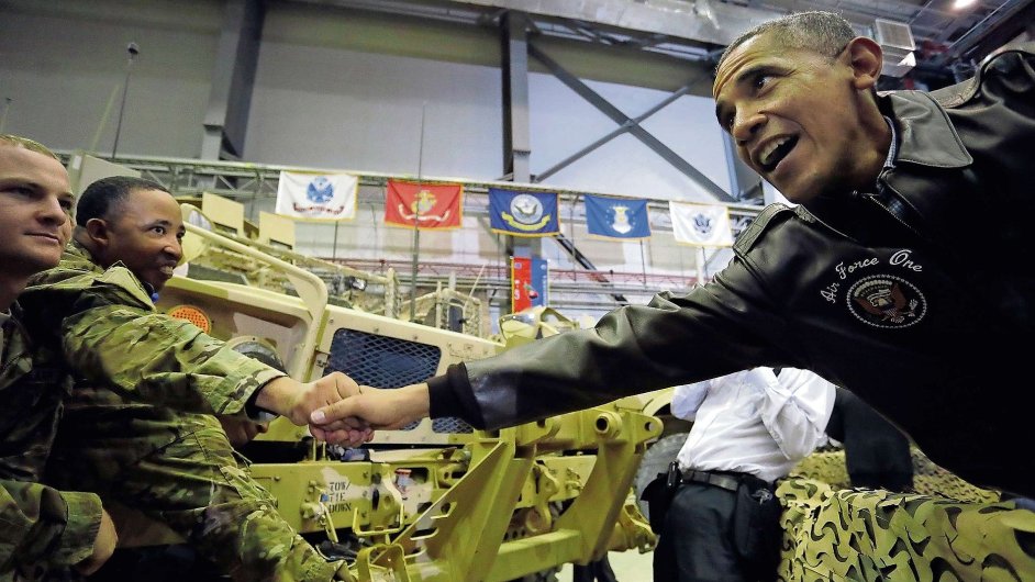 Barack Obama na nvtv vojensk jednotky