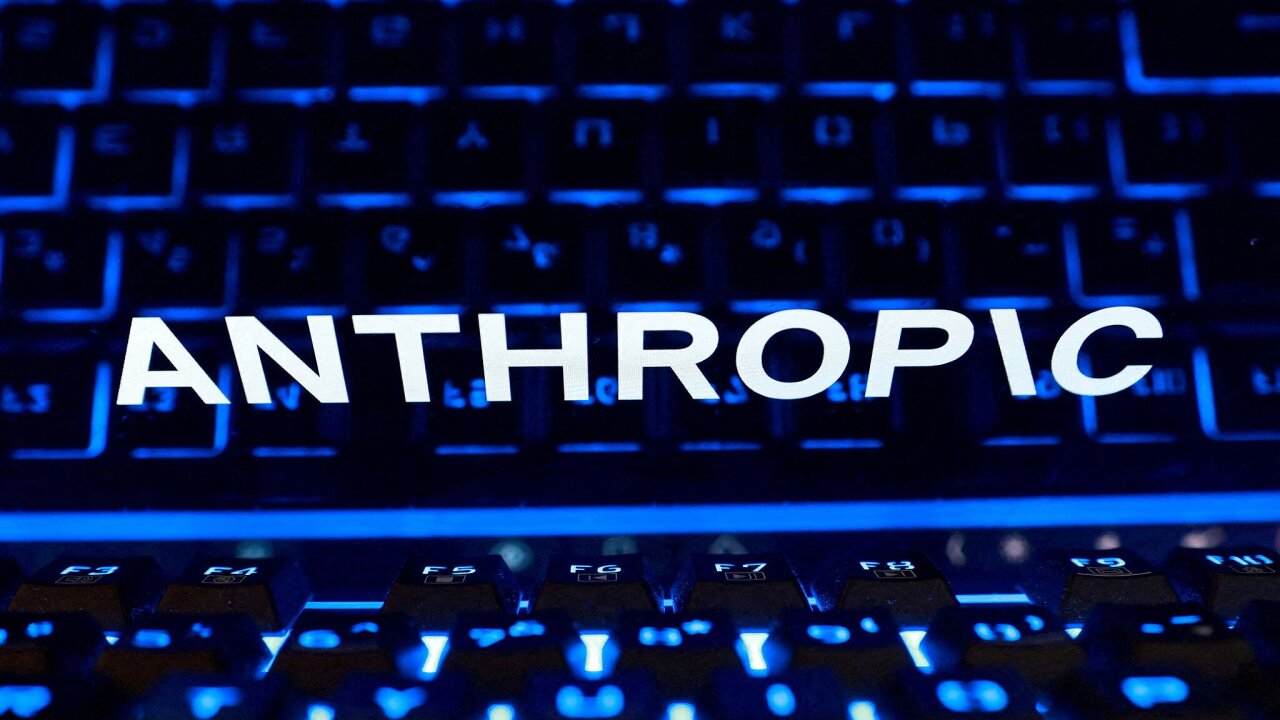 FILE PHOTO: Illustration shows Anthropic logo and keyboard
