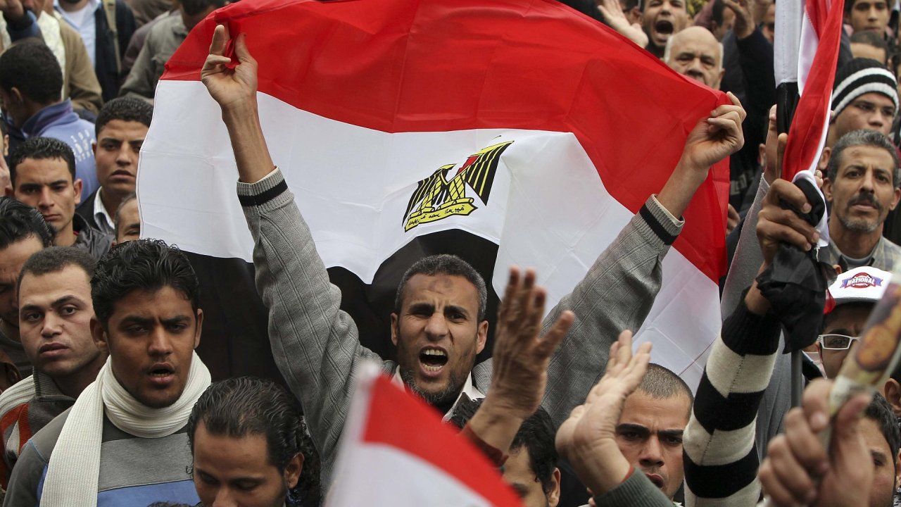 Demonstrace v Egypt - ilustran foto