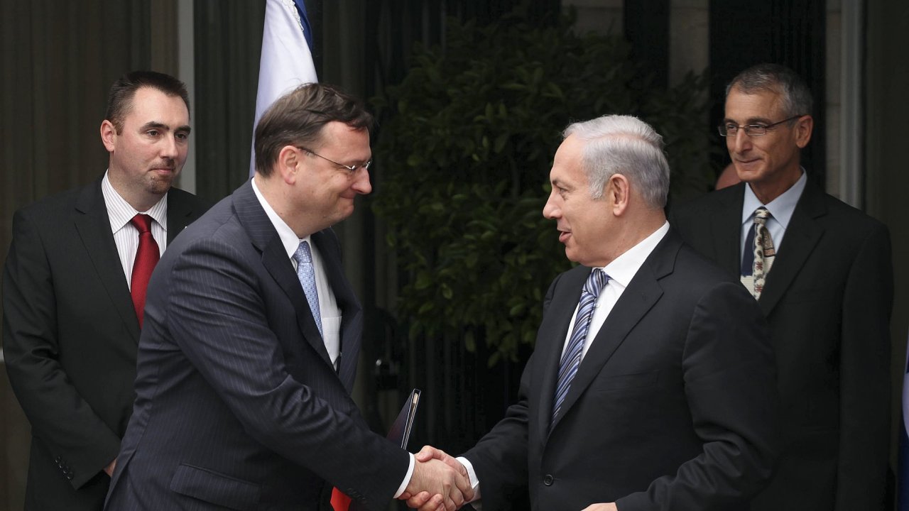 Petr Neas a izraelsk premir Benjamin Netanjahu