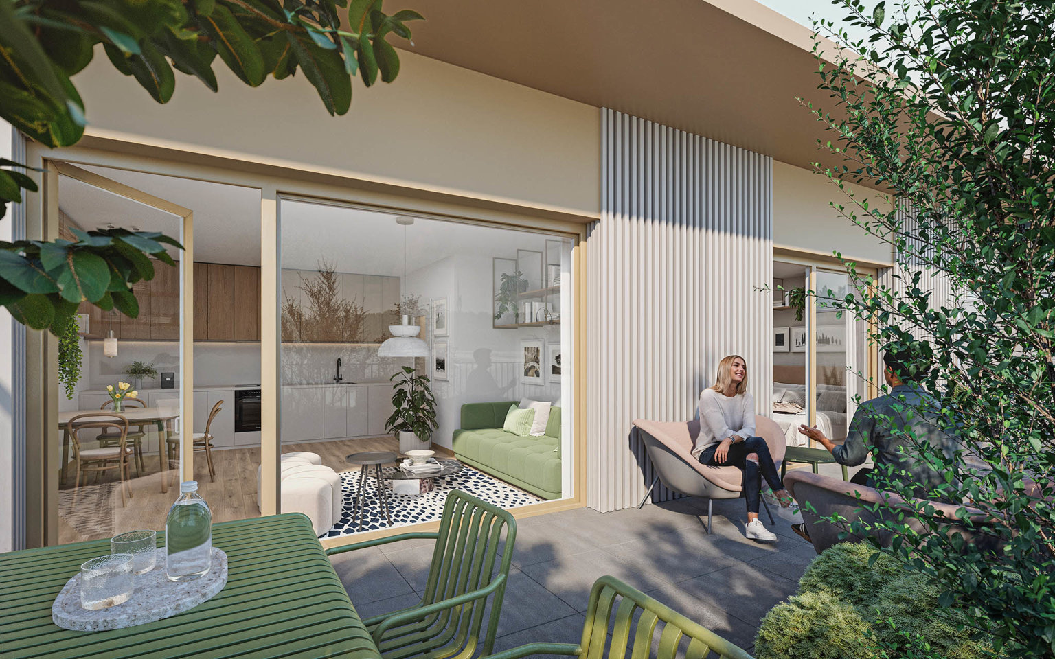 NEAR living poskytne moderní bydlení s důrazem na kvalitu, udržitelnost a nadčasový design. (Foto: Fidurock) NEAR living poskytne moderní bydlení s důrazem na kvalitu, udržitelnost a nadčasový design.