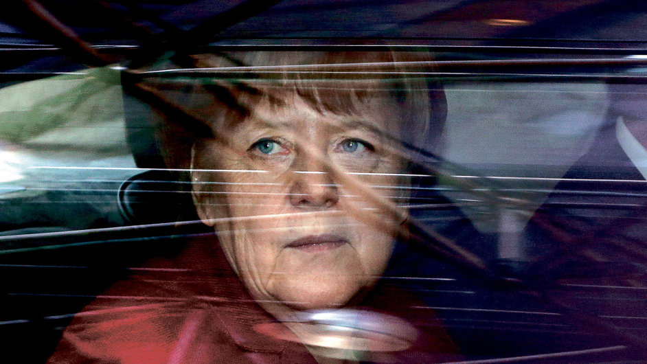 Nmeck kanclka Angela Merkelov pijd na mimodn summit EU k uprchlick krizi v Bruselu v beznu 2016.