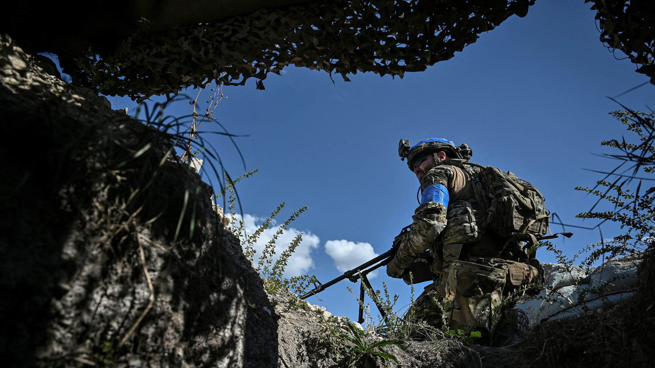 A serviceman of Ukraines 3rd Separate Assault Brigade conducts a reconnaissance mission