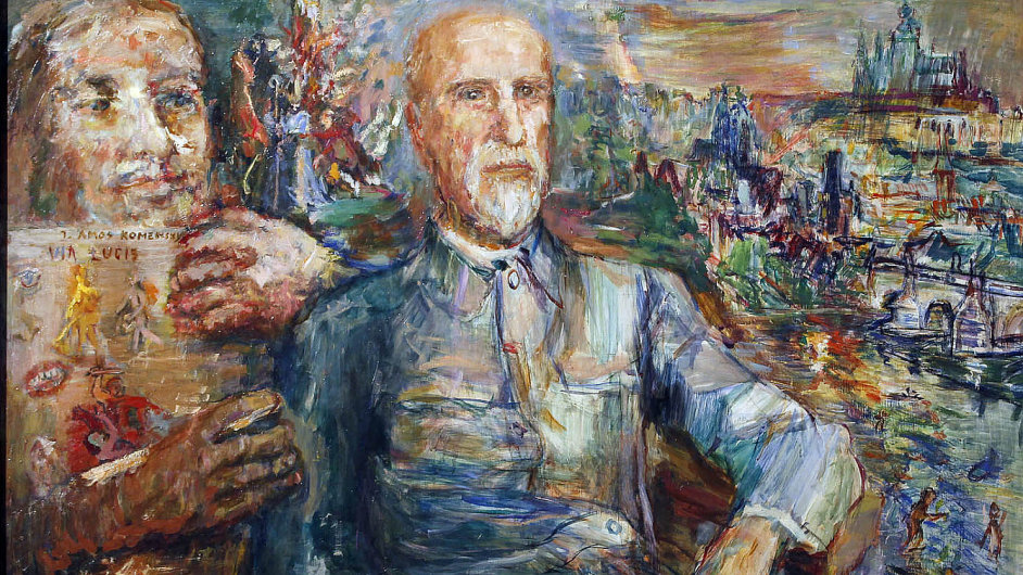 Portrt T. G. Masaryka od Oskara Kokoschky