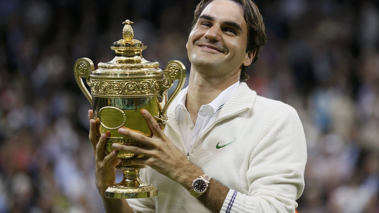 Sedminsobn vtz Wimbledonu Federer