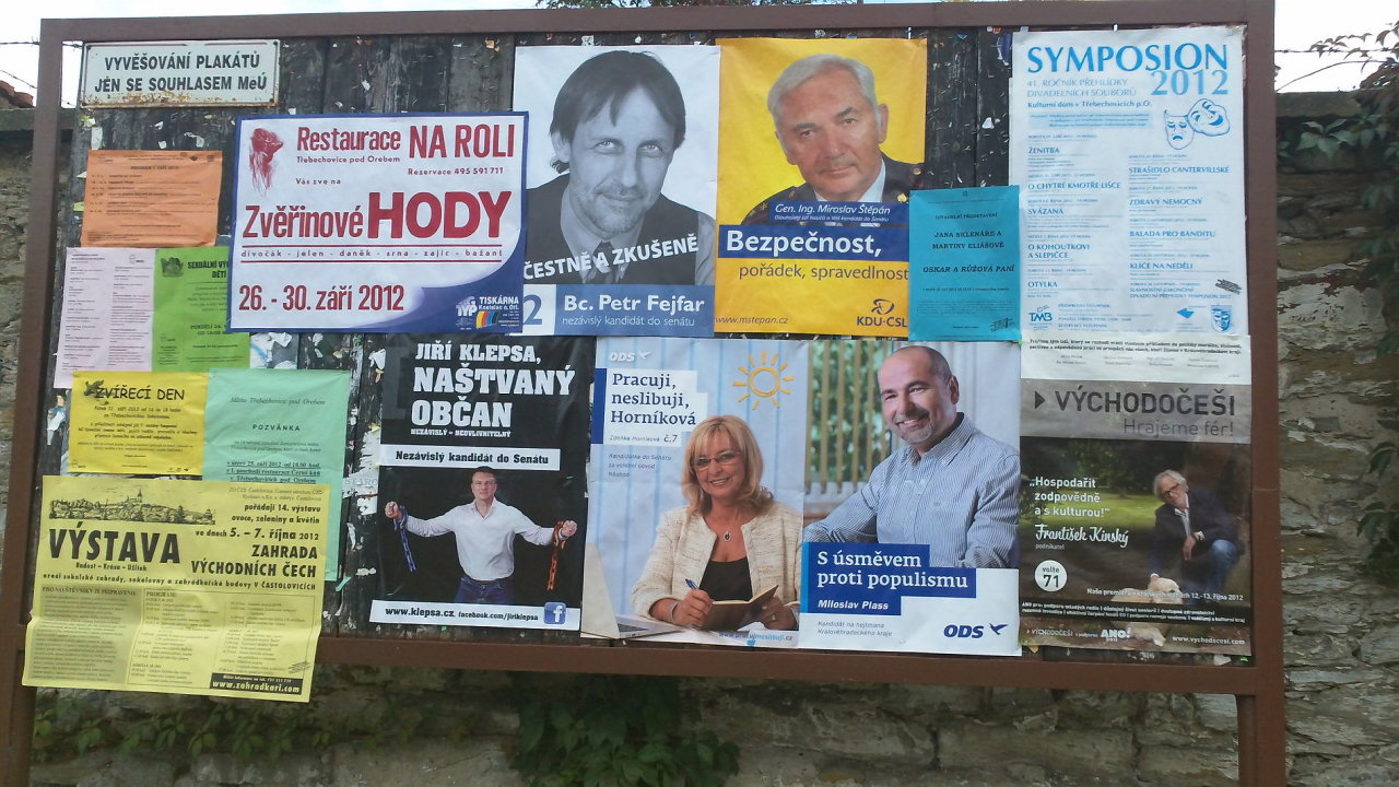 Volebn kampa v Tebechovicch pod Orebem