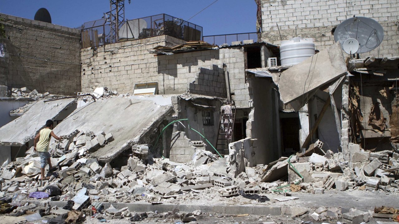 Znien budova v Damaku, ilustran foto