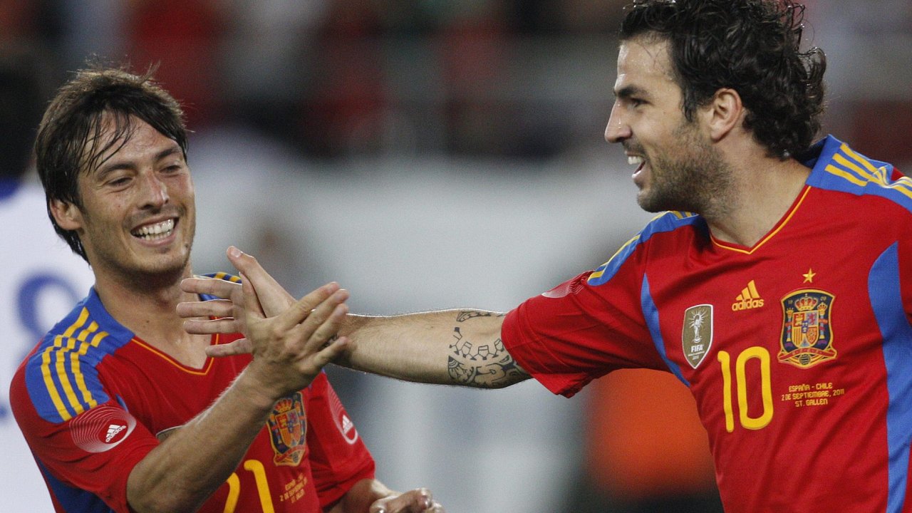 David Silva a Cesc Fbregas