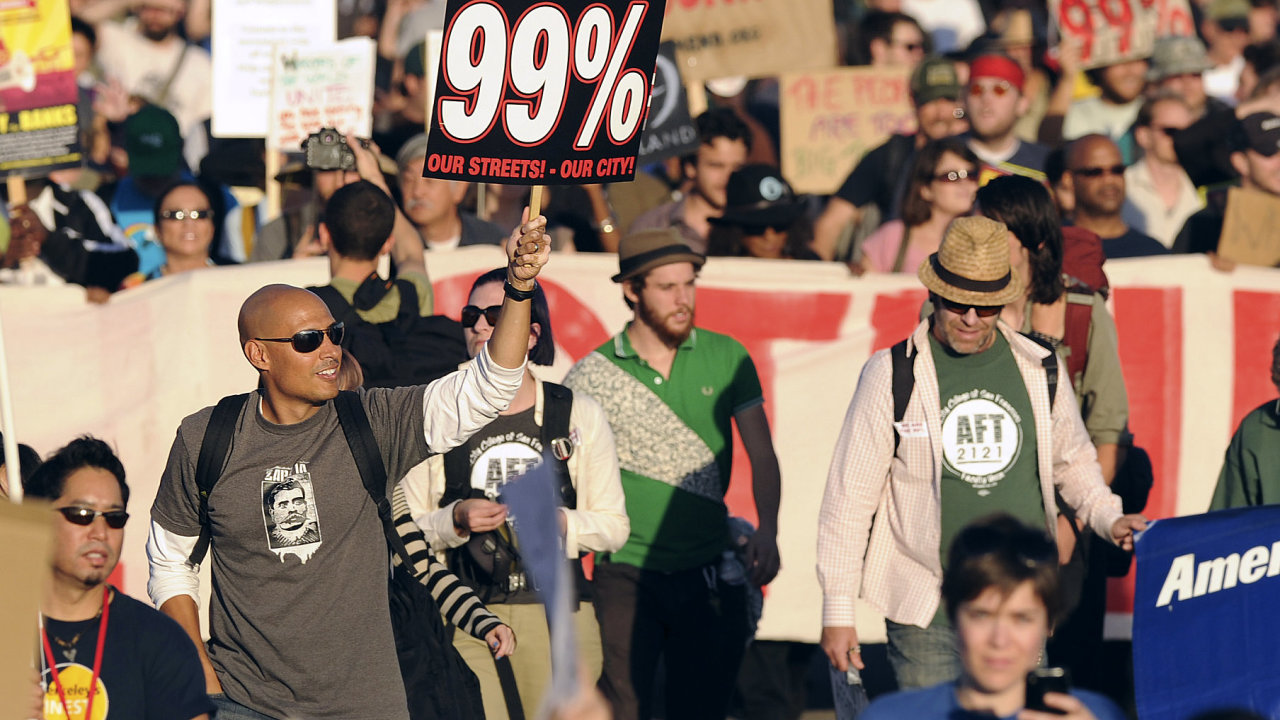 Demonstrace v pstavu v americkm Oaklandu