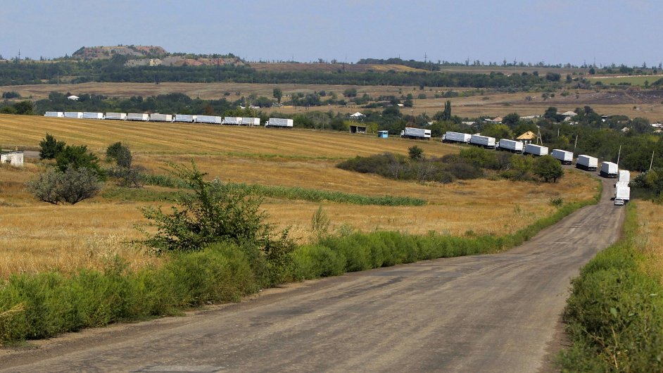 Rusk konvoj na Ukrajin, ilustran foto.