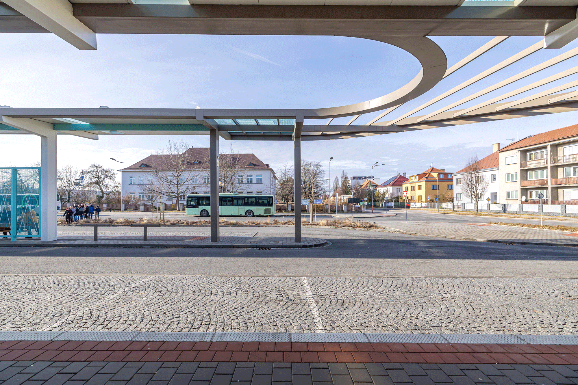 Vizuálně atraktivní je i termínál v Holešově. (Foto: Centrum pro regionální rozvoj) Vizuálně atraktivní je i termínál v Holešově.