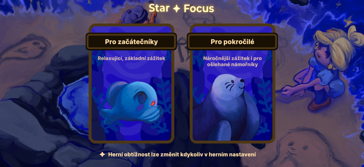 Hra Star Focus u�� hr��e soust�ed�n� a chce pom�hat se zvl�d�n�m ADHD