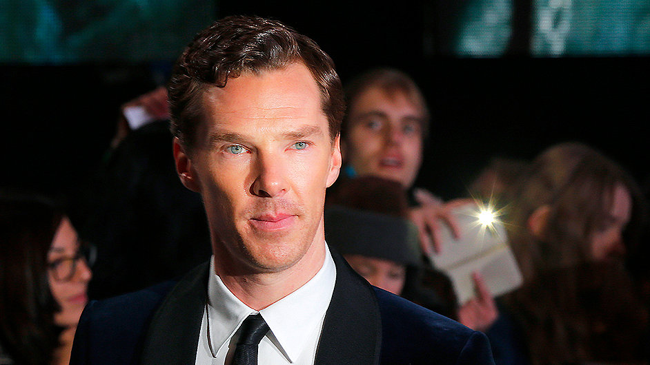Benedict Cumberbatch na prosincov premie tetho dlu Hobita v Londn