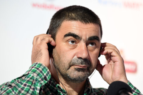 Na snímku z představení filmu Chibula je režisér George Ovašvili.