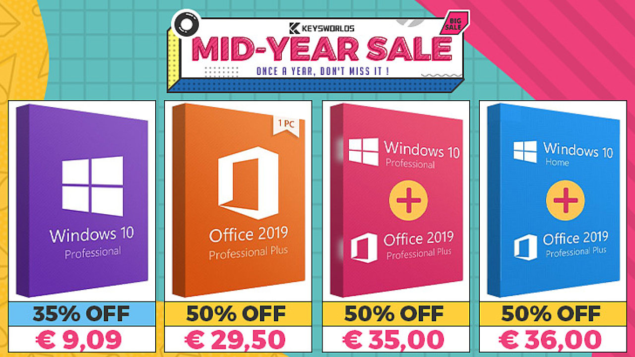MID-YEAR Madness hits Keysworlds: The best Microsoft product deals start from 9!!