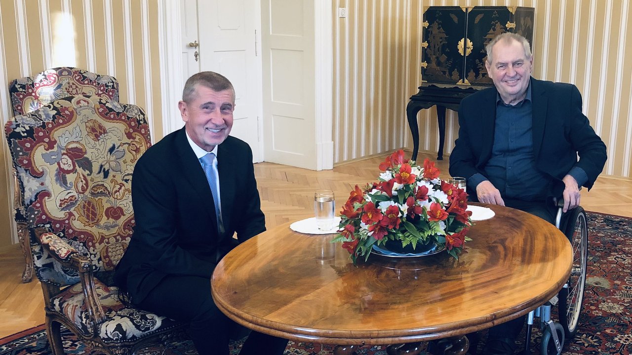 Andrej Babi navtvil na zmku v Lnech prezidenta republiky Miloe Zemana.