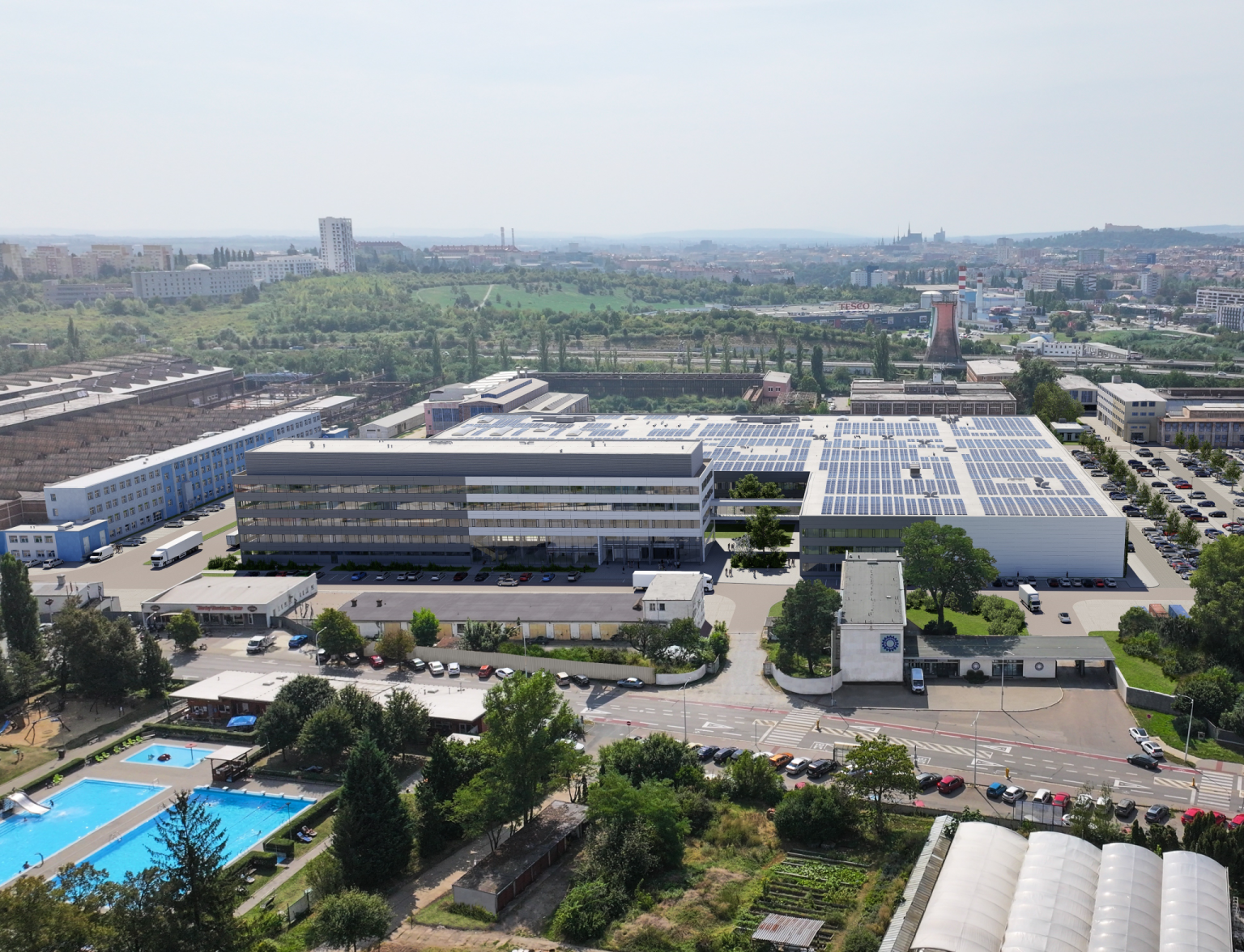 R&D a výrobní hala stavěná v areálu Královopolská v Brně pro Thermo Fisher Scientific. (Foto: Demaco) R&D a výrobní hala stavěná v areálu Královopolská v Brně pro Thermo Fisher Scientific.