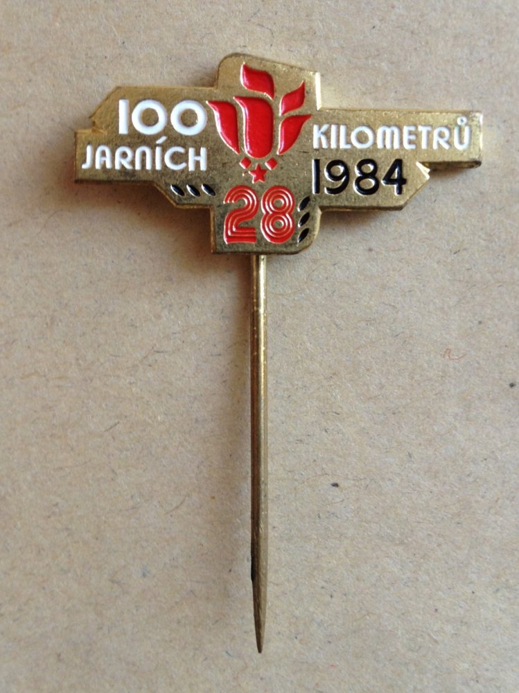 Odznak 100 jarních kilometrů z roku 1984