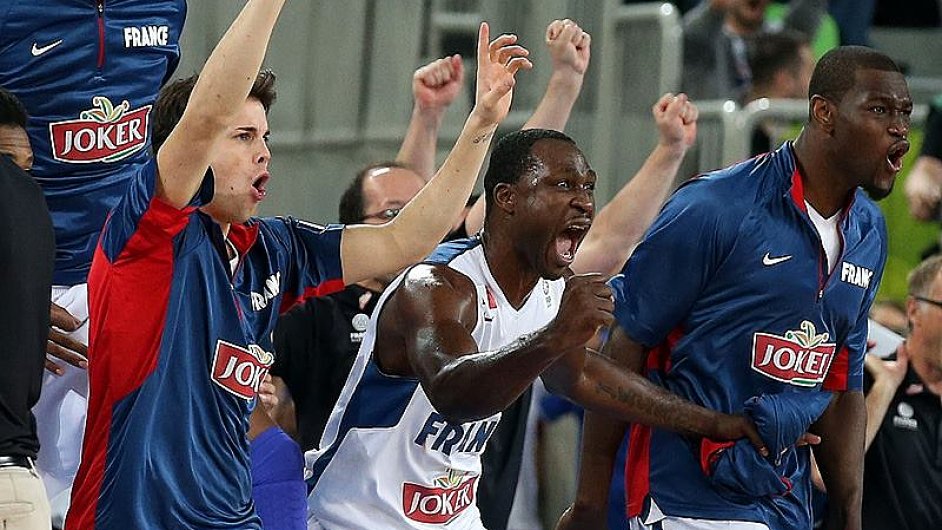 Radost basketbalist Francie z evropskho titulu