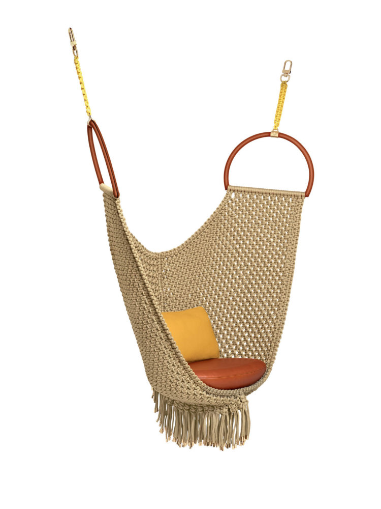 Do kolekce Objets Nomades od značky Louis Vuitton letos patří závěsné houpací křeslo...