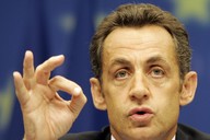 Francouzsk prezident Nicolas Sarkozy na summitu EU v Bruselu