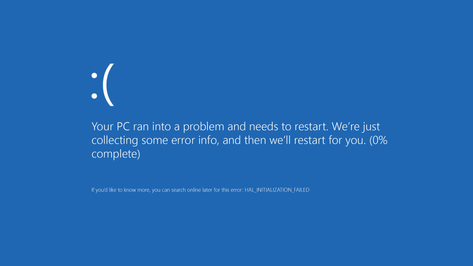 Modr obrazovka smrti je i ve Windows 8, kolikrt jste ji vidli?