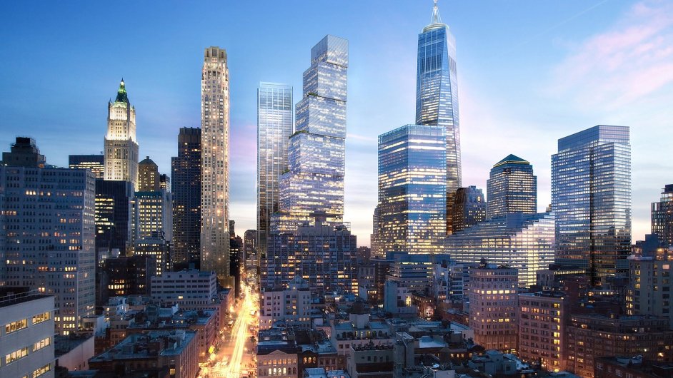 Vizualizace mrakodrapu 2 WTC (uprosted) od dnskho ateliru BIG