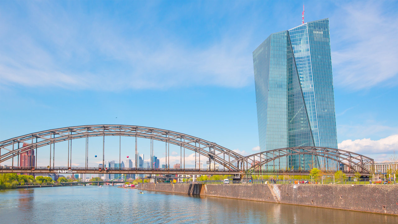 ECB, Evropsk centrln banka, euro, eurozna, Frankfurt, nov budova Evropsk centrln banky