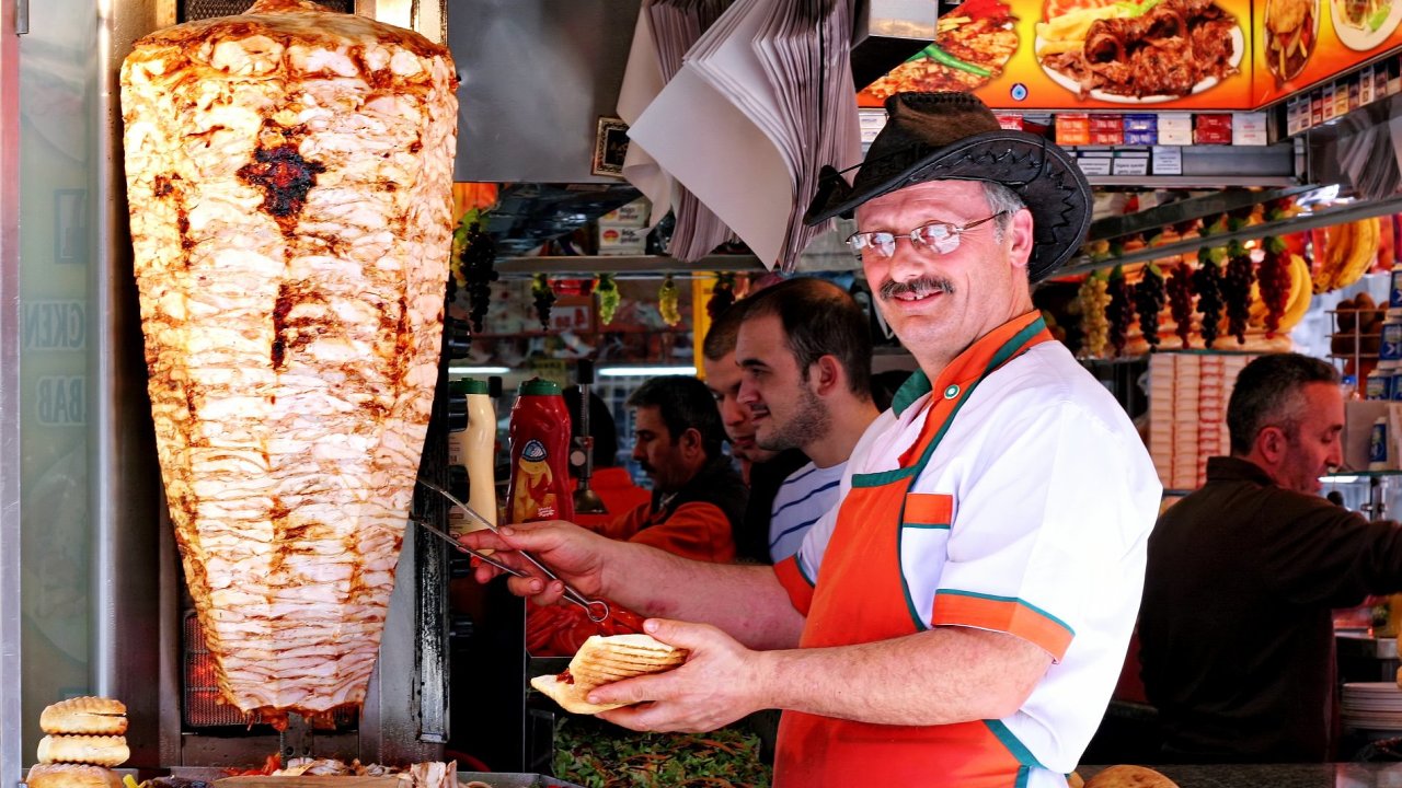 Prodava kebabu v Istanbulu
