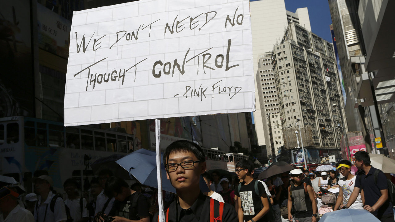 Protesty proti hodinm nskho vlastenectv v Hongkongu