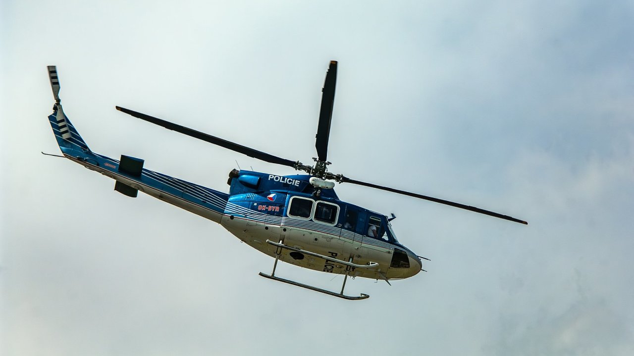 policie, helikopt�ra, vrtuln�k