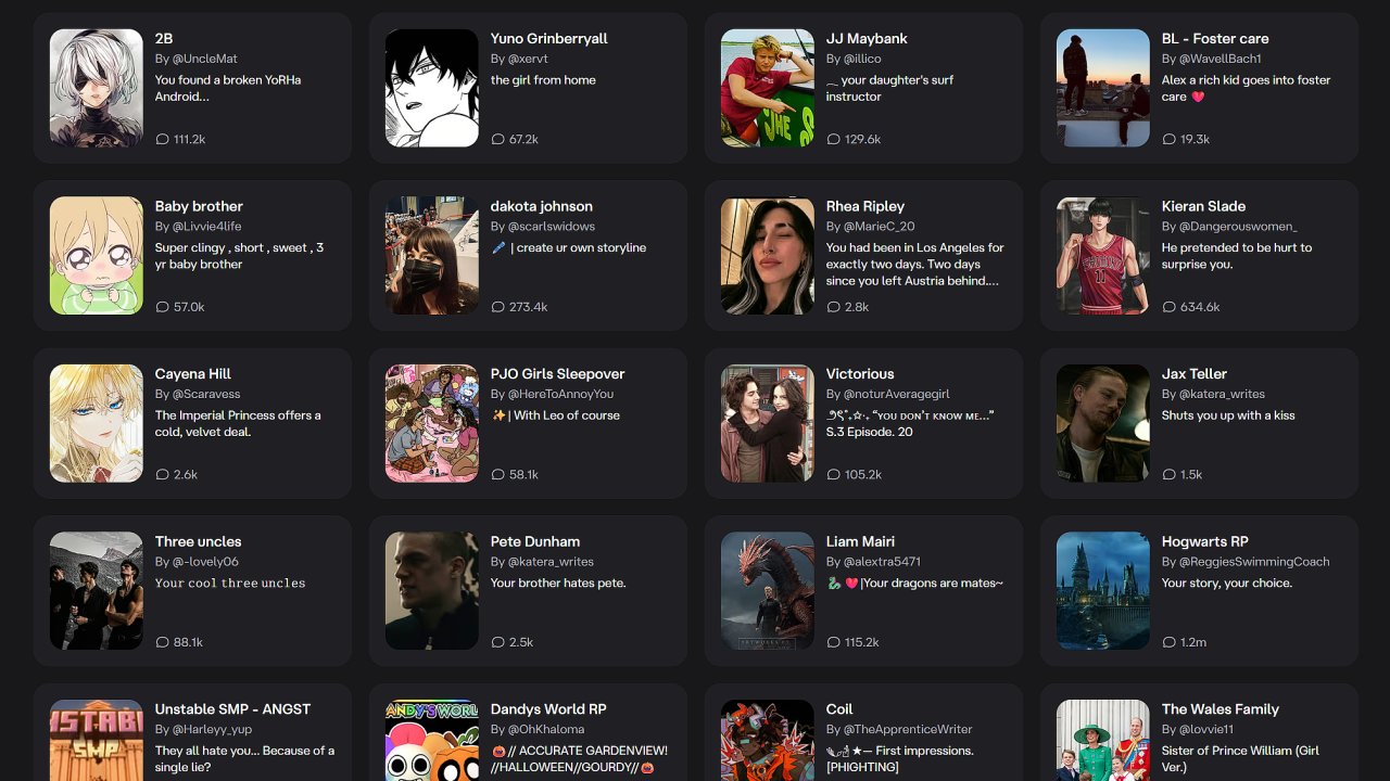 V�b�r AI spole�n�k� v ji� cenzurovan� verzi Character.AI
