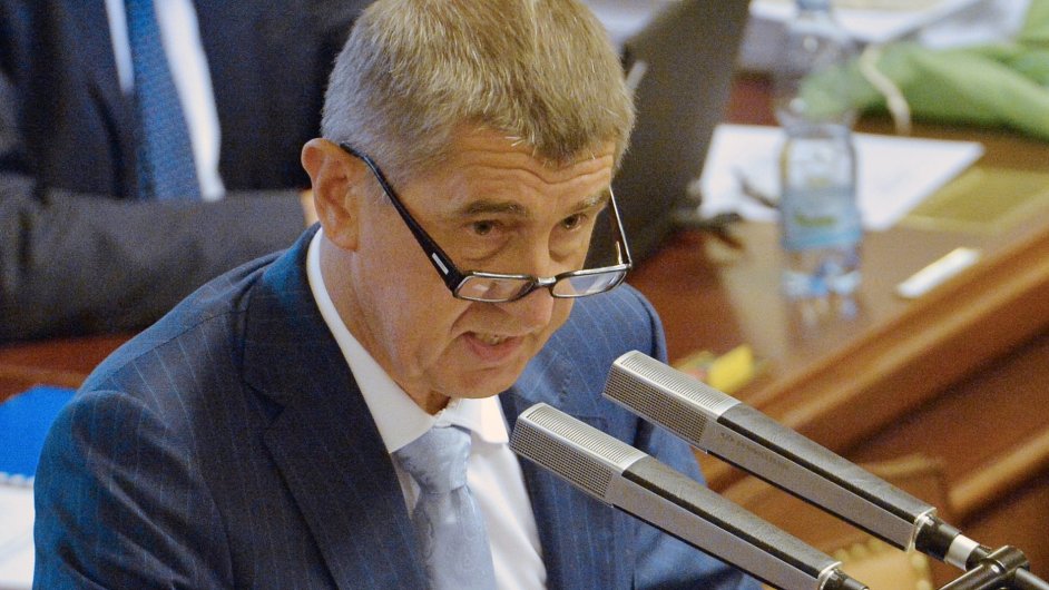 Ministr financí Andrej Babiš na jednání sněmovny