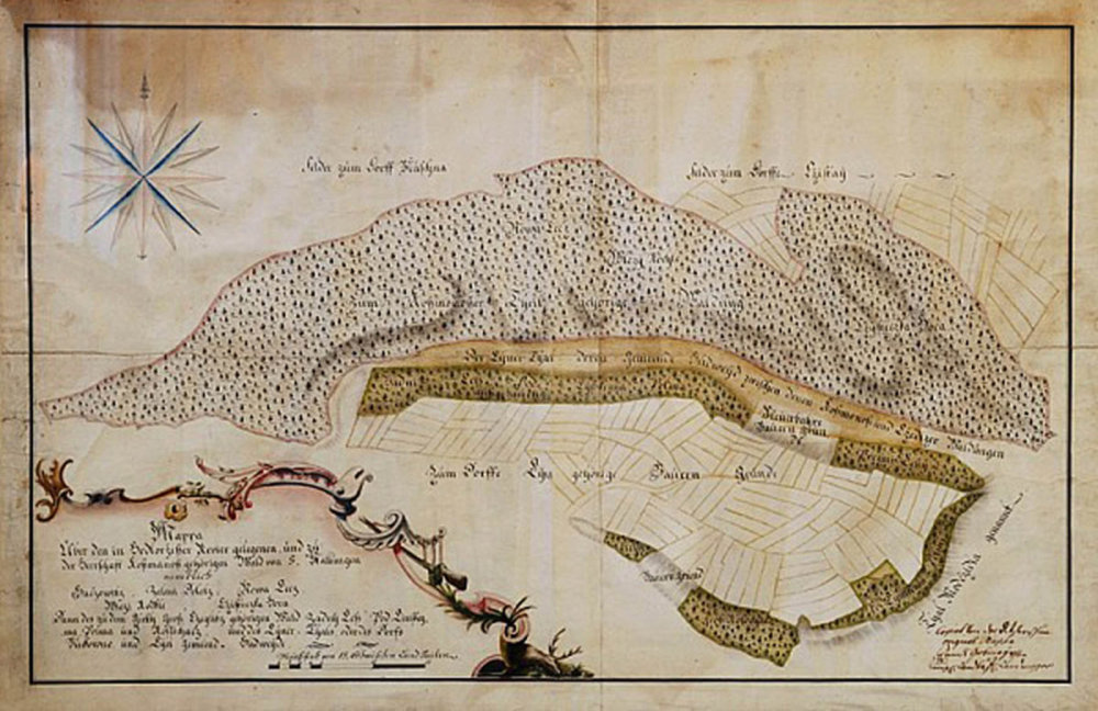 Mapa 1. vojenského měření Čech a Moravy, 1764–1783