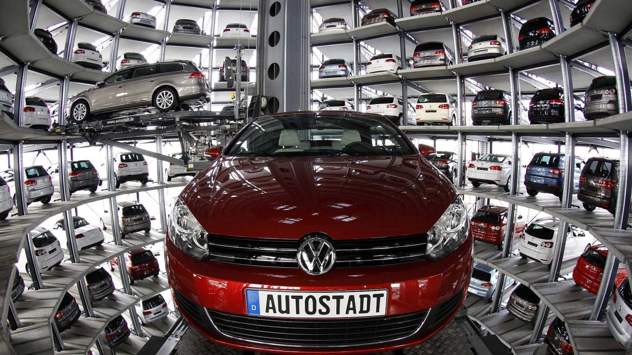 Volkswagen, parkovac v, ilustran foto.