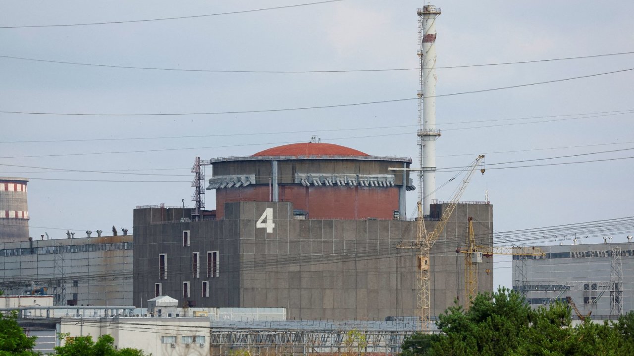 Záporožská jaderná elektrárna.