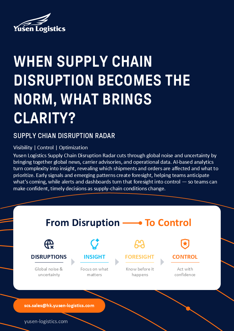 Supply Chain Disruption Radar one pager 20260512 (Foto: komerční článek) Supply Chain Disruption Radar one pager 20260512