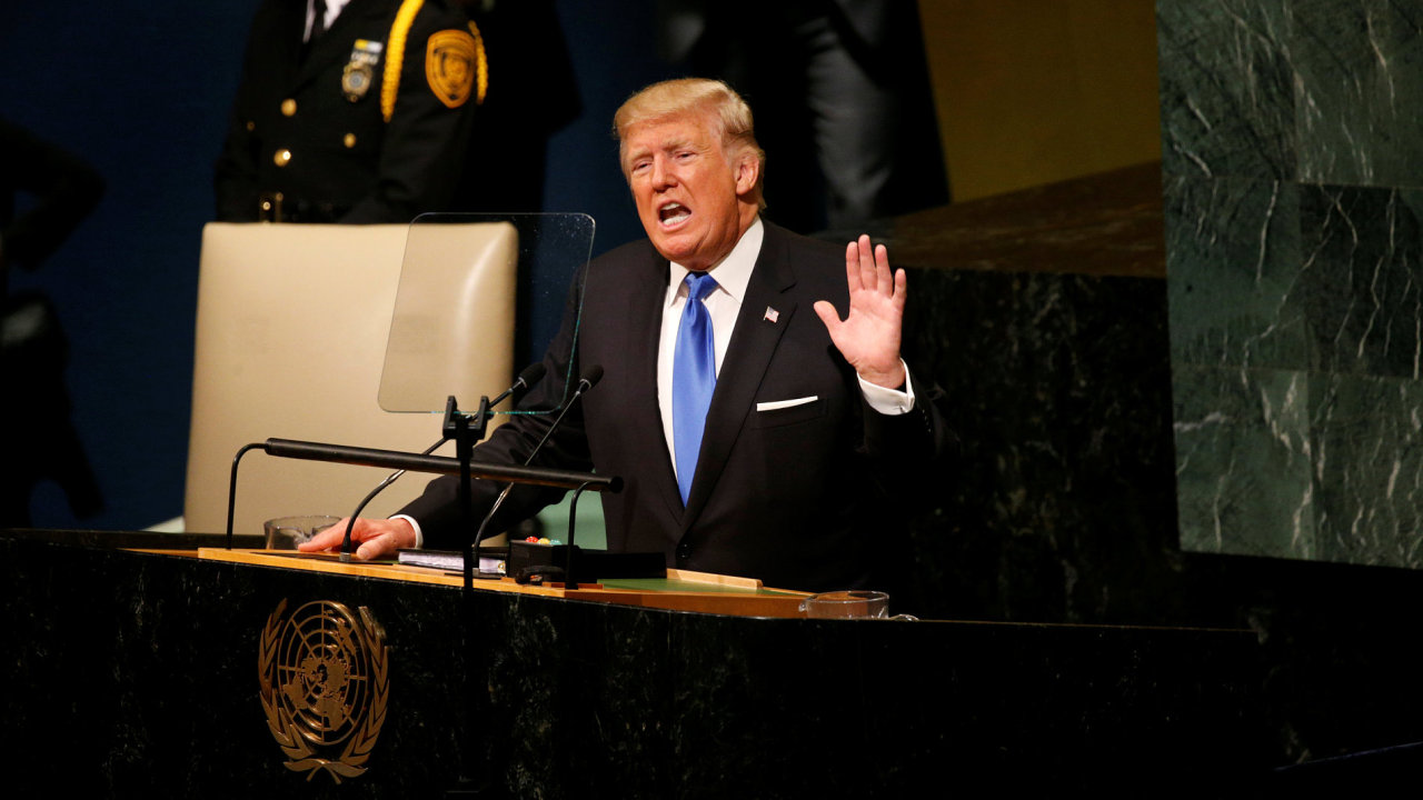 Donald Trump na Valnm shromdn OSN.