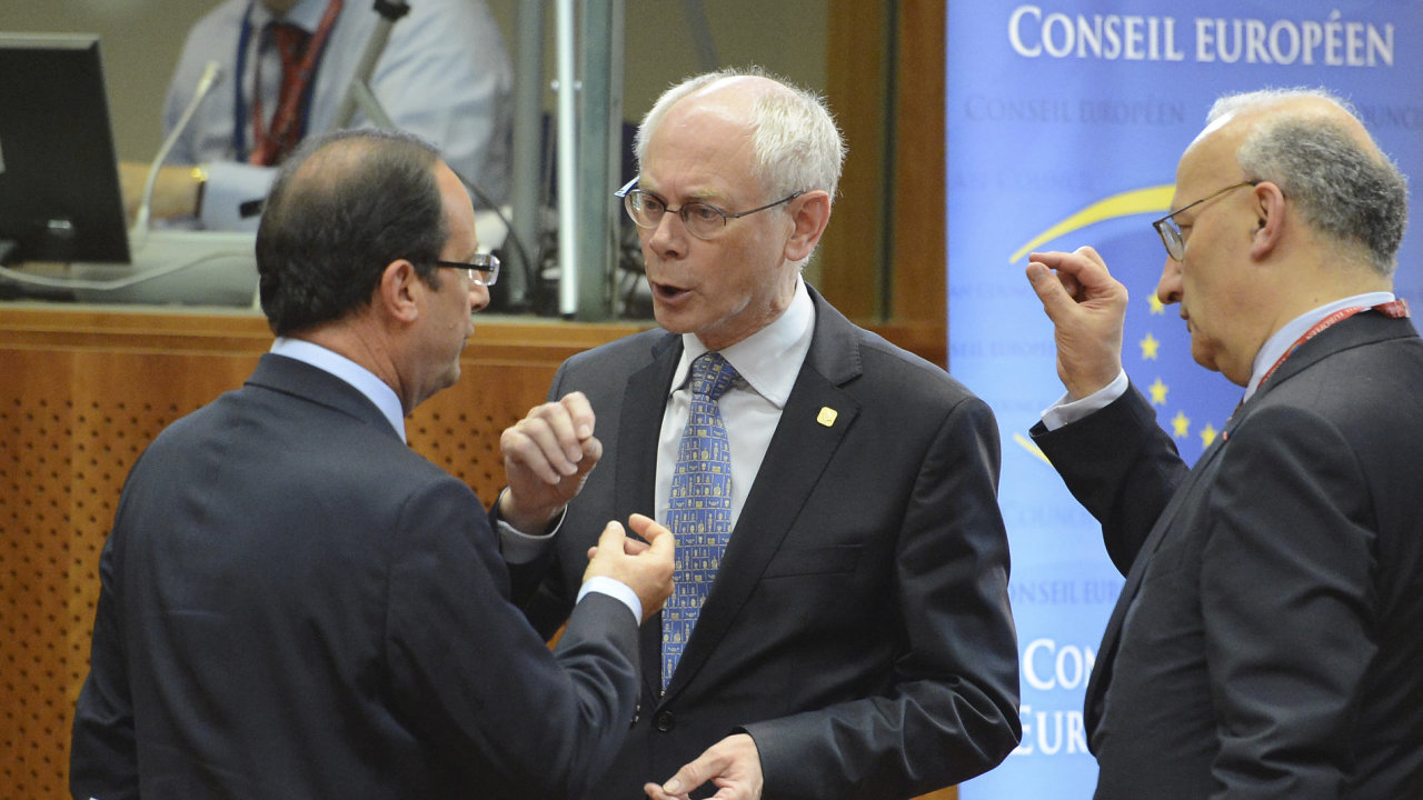 Francois Hollande a Herman Van Rompuy
