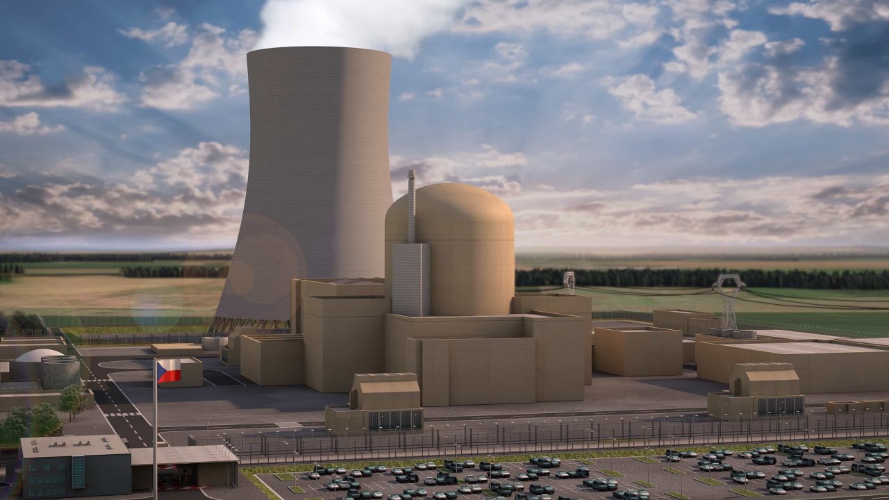 Vizualizace nového bloku jaderné elektrárny Dukovany od EDF