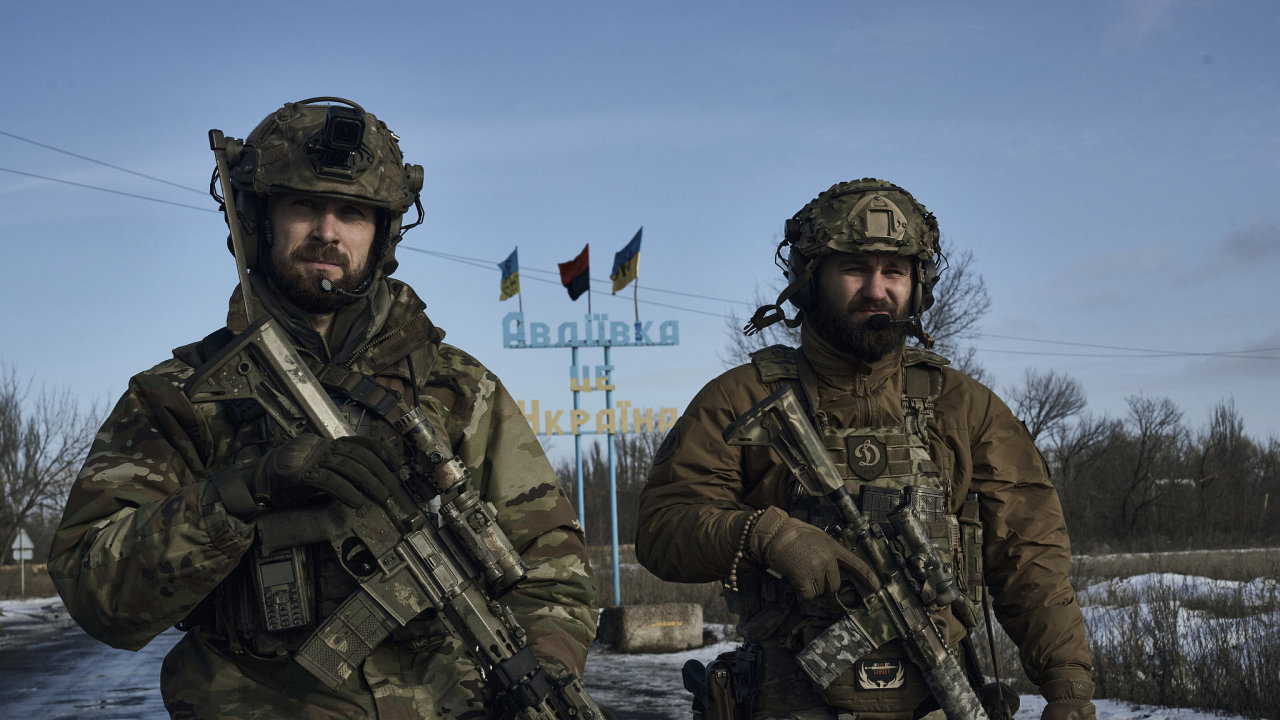 Ukrajinští vojáci v Avdijivce