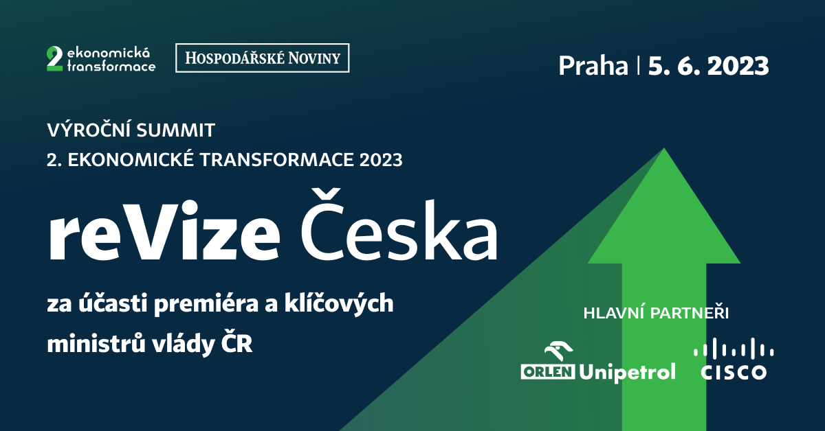 Banner reVize eska – vron summit 2. ekonomick transformace 2023