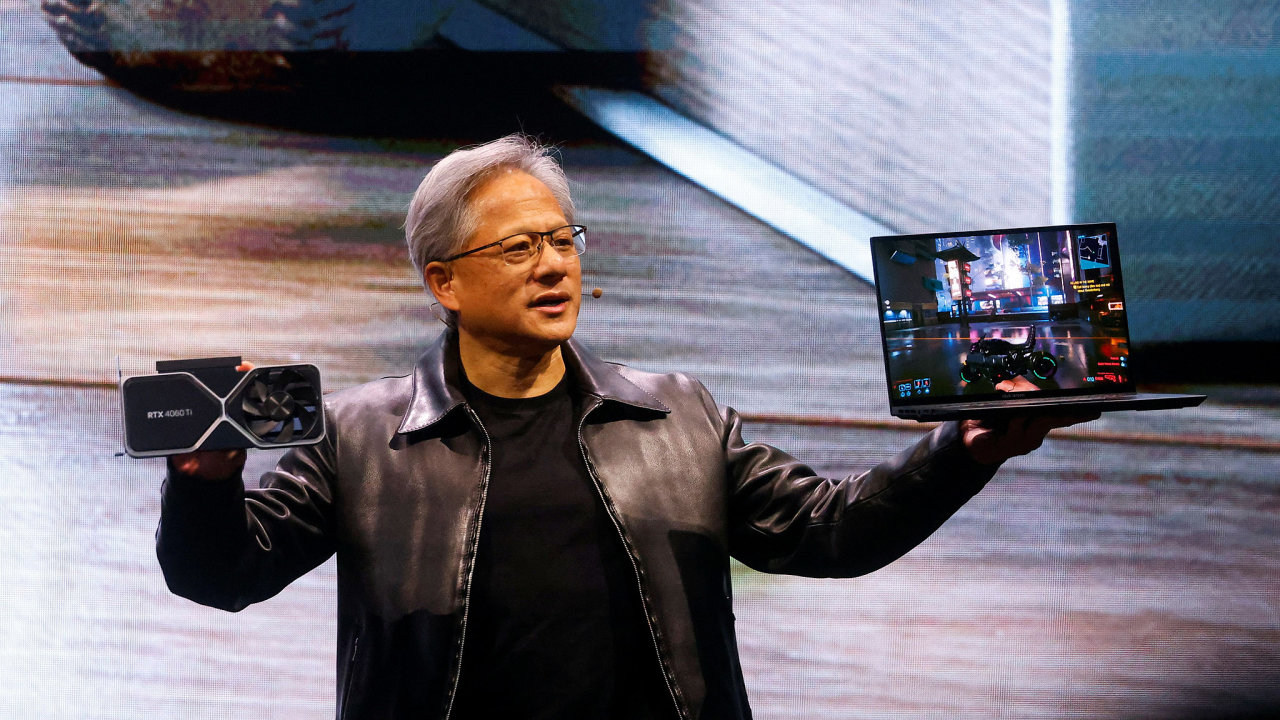 Jensen Huang, generln editel spolenosti Nvidia, hovo na kvtnovm fru Computex v Tchaj-peji na Tchaj-wanu.