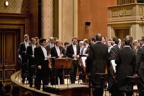 Snímek z pondělního koncertu Symfonického orchestru Českého rozhlasu v pražském Rudolfinu.