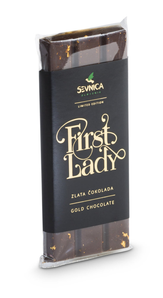 Čokoláda s kousky zlata
